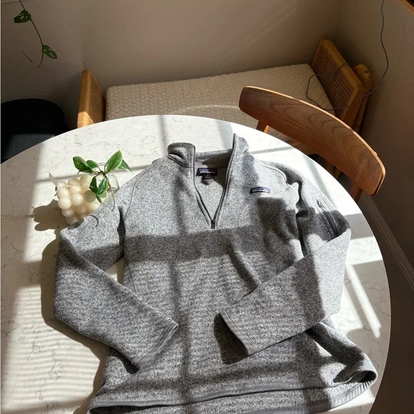 Patagonia Heather Gray Zip-Up Fleece - Picture 3 of 9